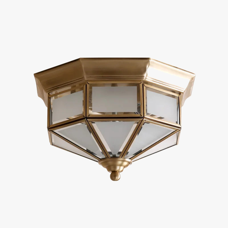 plafonnier rétro en cuivre style américain pour intérieur élégant