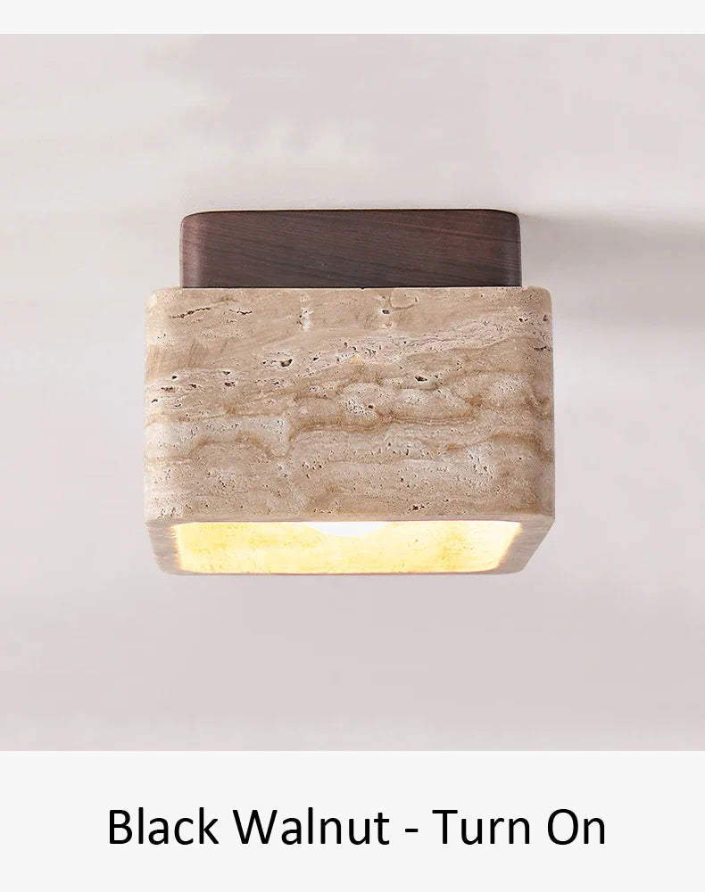 plafonnier rétro en pierre de grotte design silencieux et surprenant