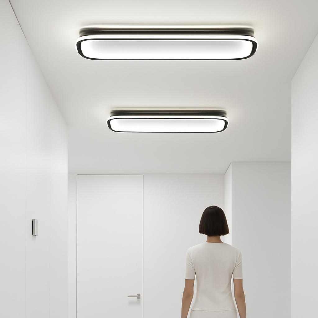 plafonnier rectangulaire moderne à leds lumière créative