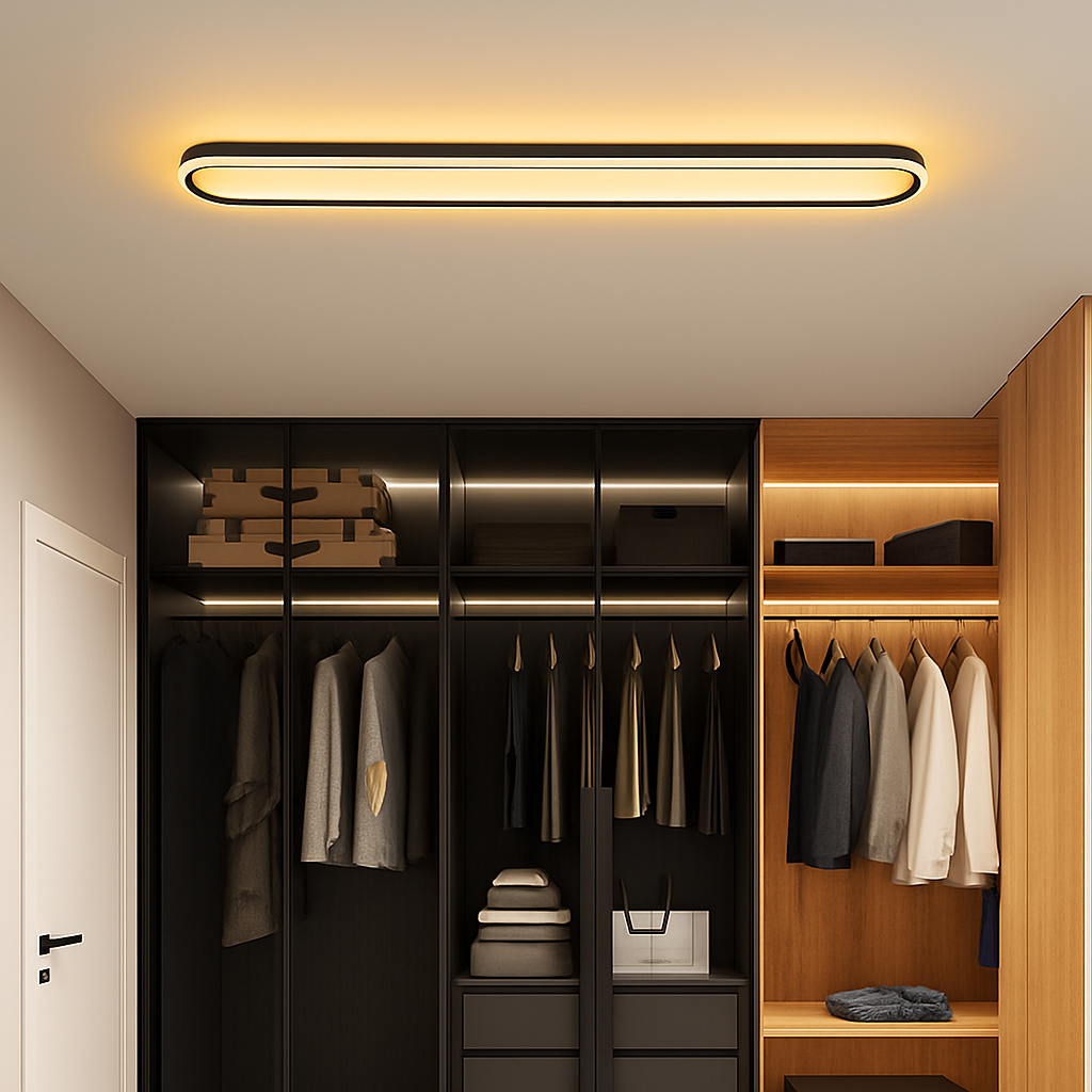 plafonnier rectangulaire moderne à leds lumière créative