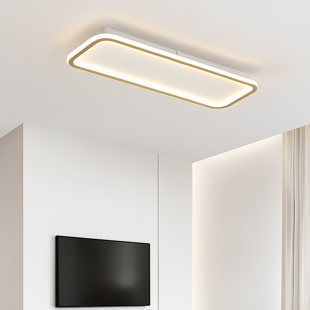 plafonnier rectangulaire moderne à leds lumière créative