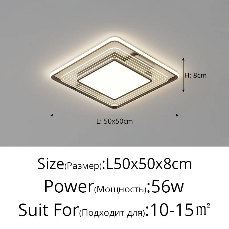 plafonnier rectangulaire simple moderne protection des yeux style minimaliste