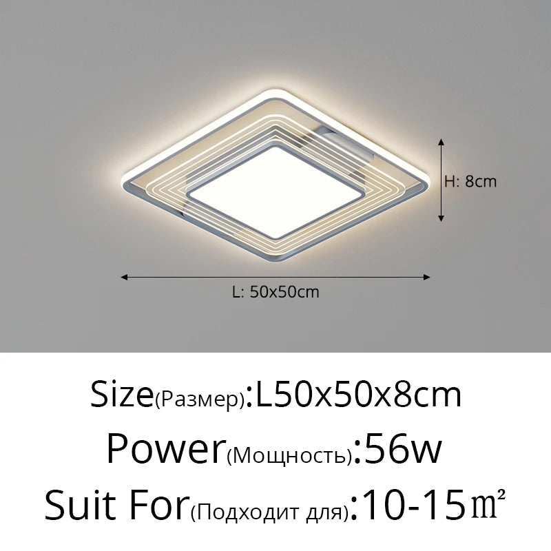 plafonnier rectangulaire simple moderne protection des yeux style minimaliste