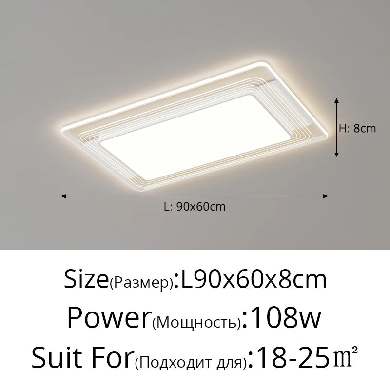 plafonnier rectangulaire simple moderne protection des yeux style minimaliste