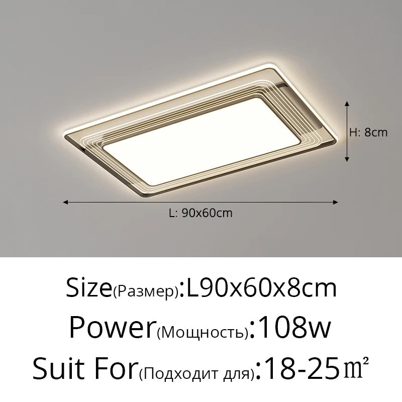plafonnier rectangulaire simple moderne protection des yeux style minimaliste