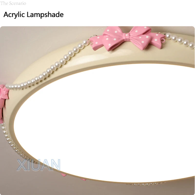 plafonnier romantique pour chambre de princesse en perles