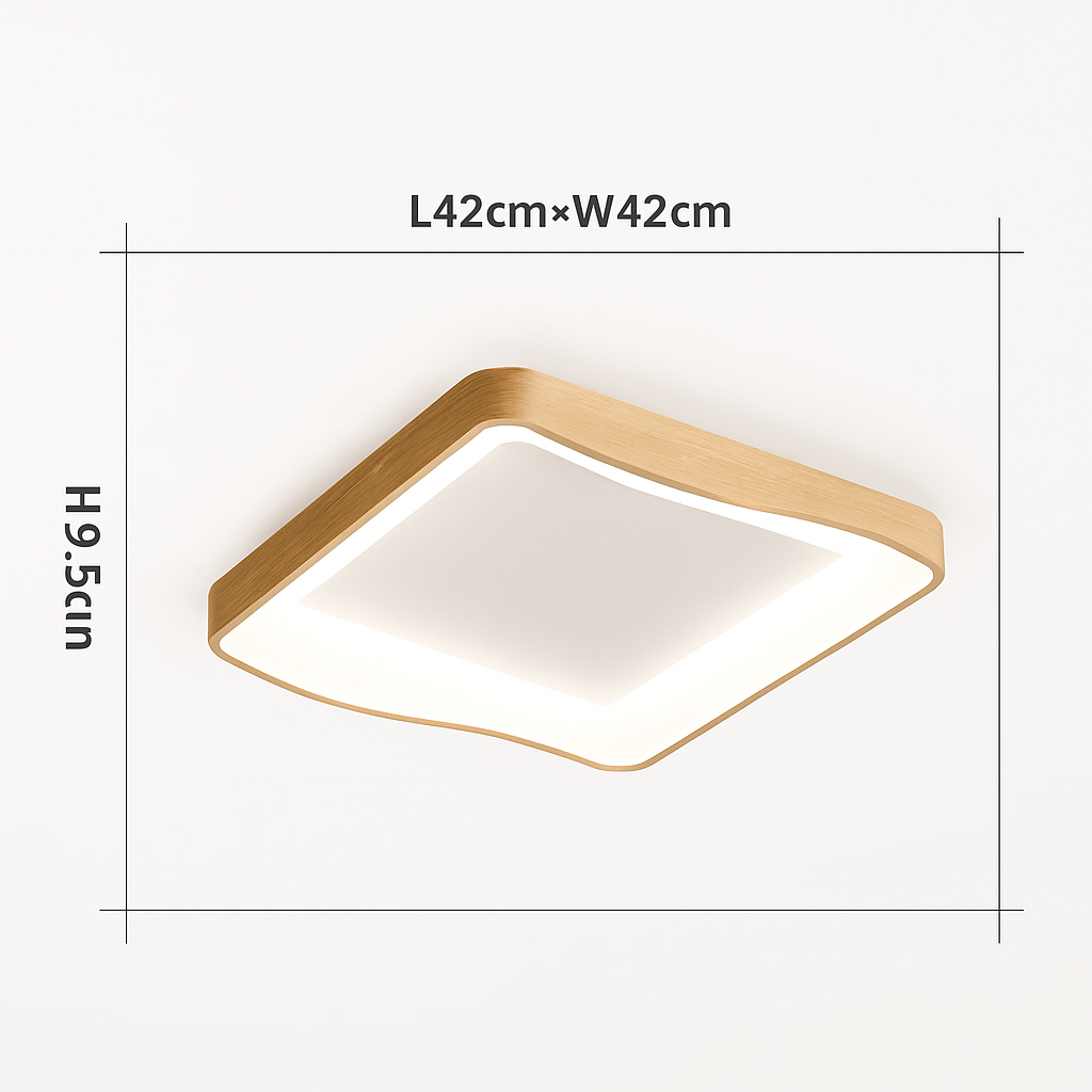 Plafonnier rond en bois au design moderne