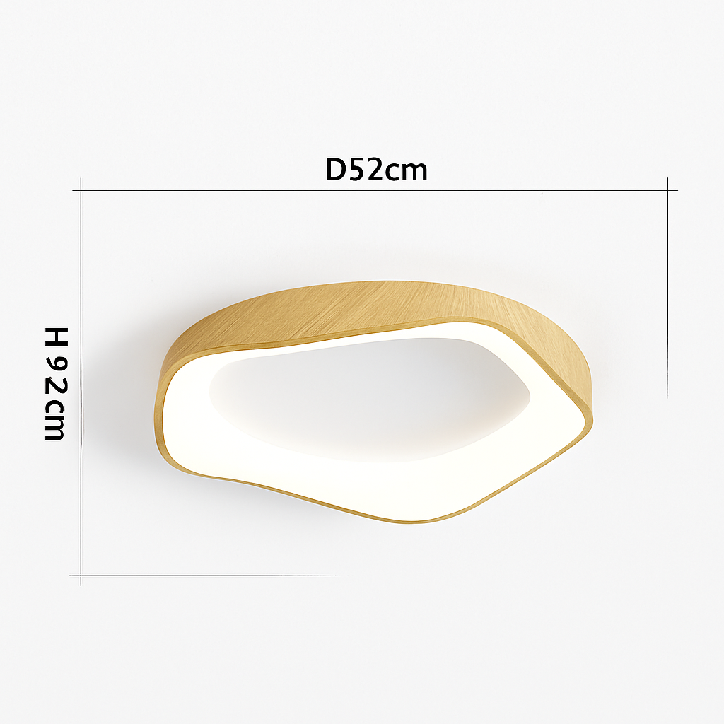 Plafonnier rond en bois au design moderne