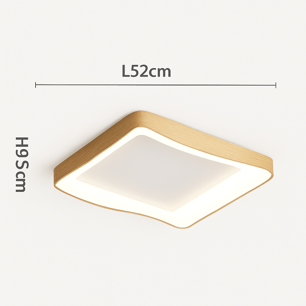 Plafonnier rond en bois au design moderne