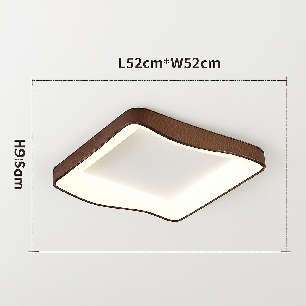 Plafonnier rond en bois au design moderne