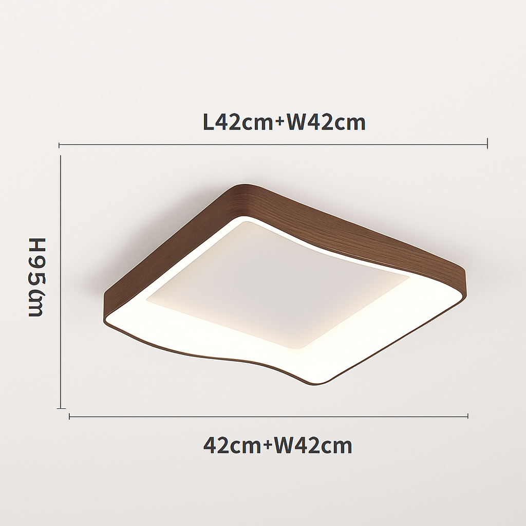 Plafonnier rond en bois au design moderne
