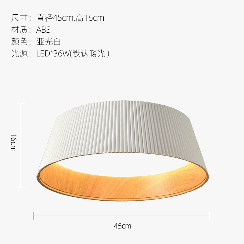 plafonnier rond en bois wabi sabi design minimaliste pour intérieur
