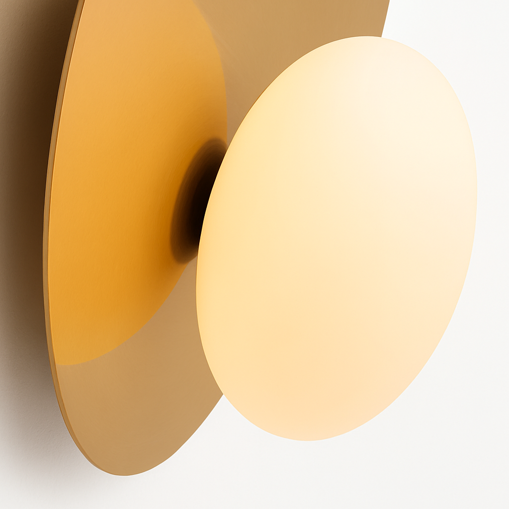 plafonnier rond en métal moderne pour