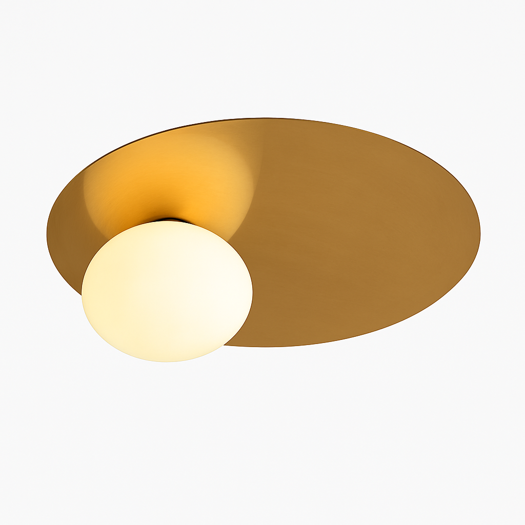 plafonnier rond en métal moderne pour