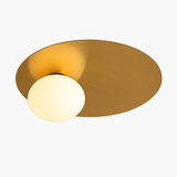 plafonnier rond en métal moderne pour