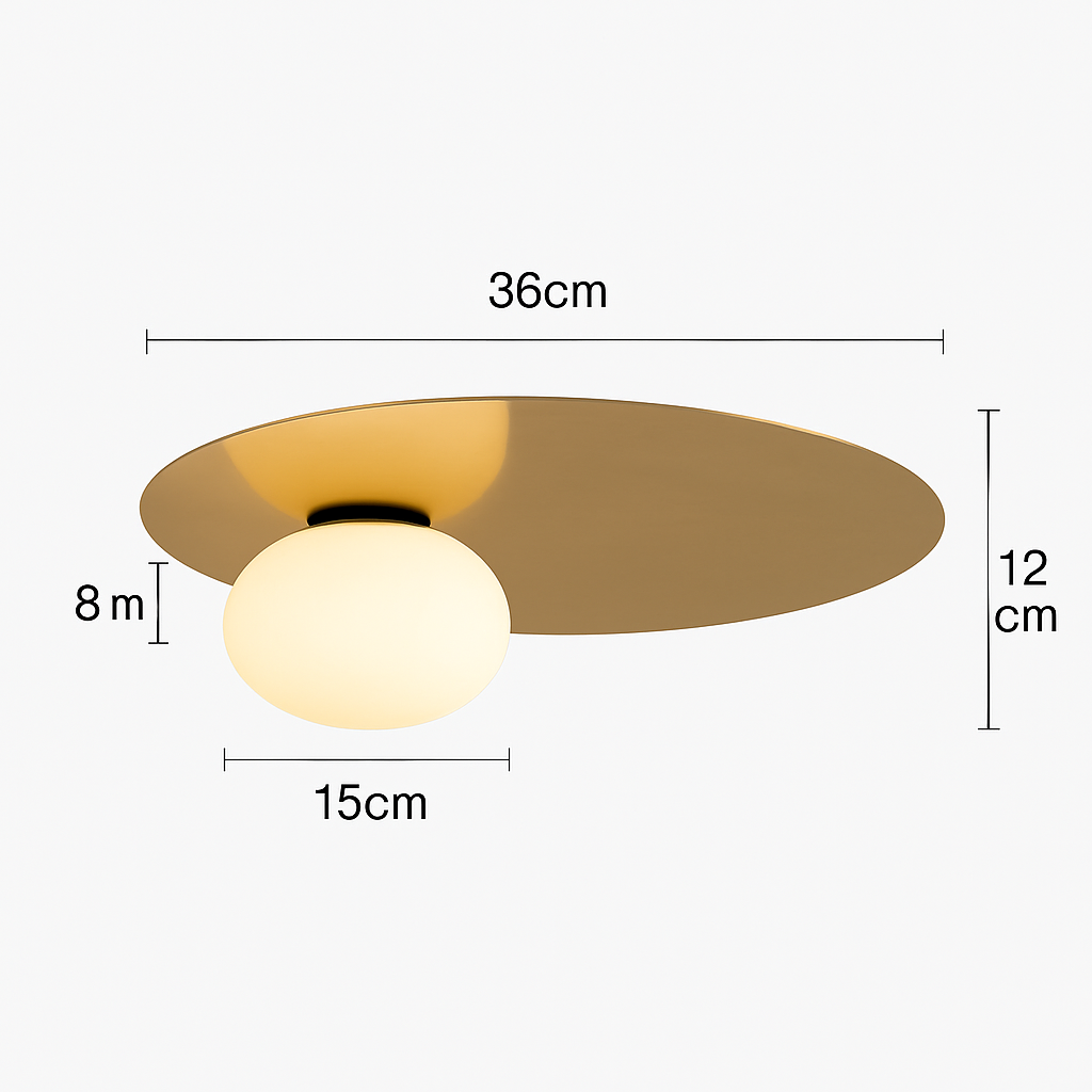 plafonnier rond en métal moderne pour