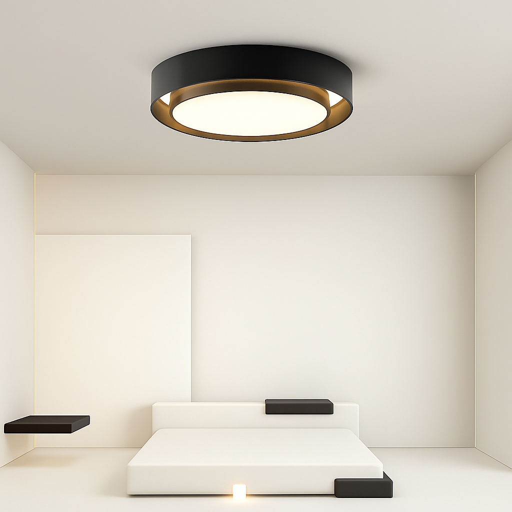 Plafonnier rond moderne led Art plafonnier Studio cuisine chambre allée balcon couloir blanc plafonnier design