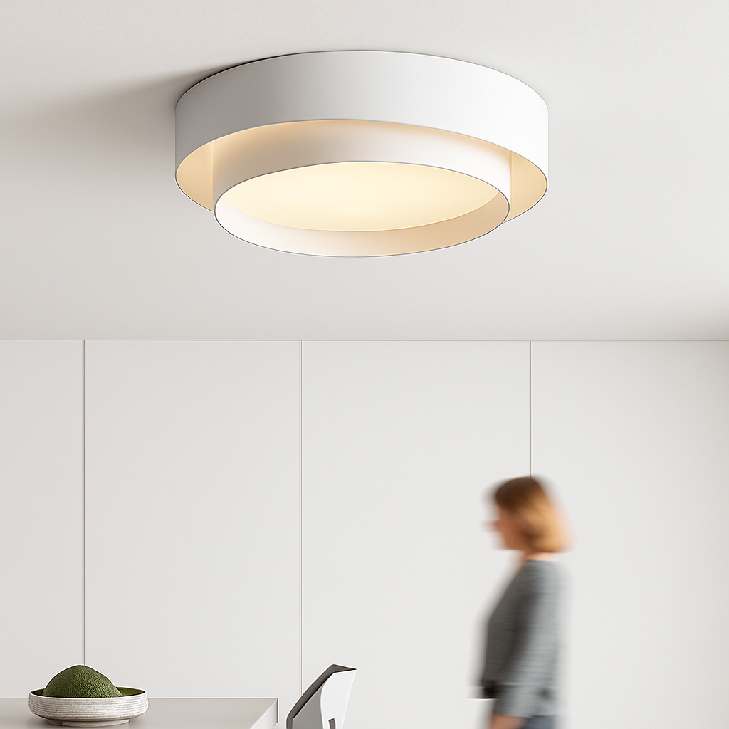 Plafonnier rond moderne led Art plafonnier Studio cuisine chambre allée balcon couloir blanc plafonnier design