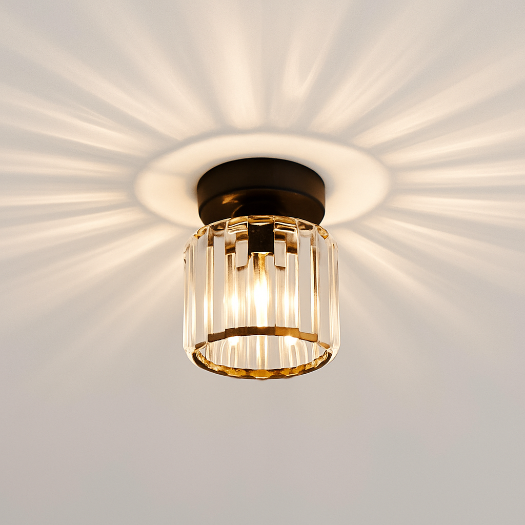 Plafonnier rond ou carré en cristal de verre Luxury