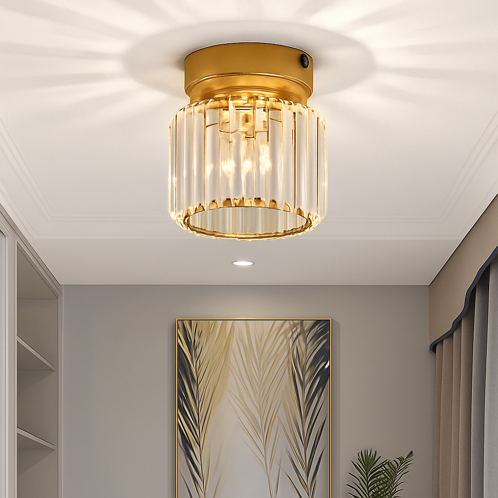 Plafonnier rond ou carré en cristal de verre Luxury