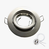 plafonnier rond réglable avec kit d'éclairage encastré et ampoules led