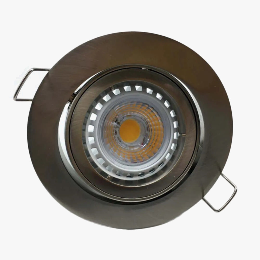 plafonnier rond réglable avec kit d'éclairage encastré et ampoules led