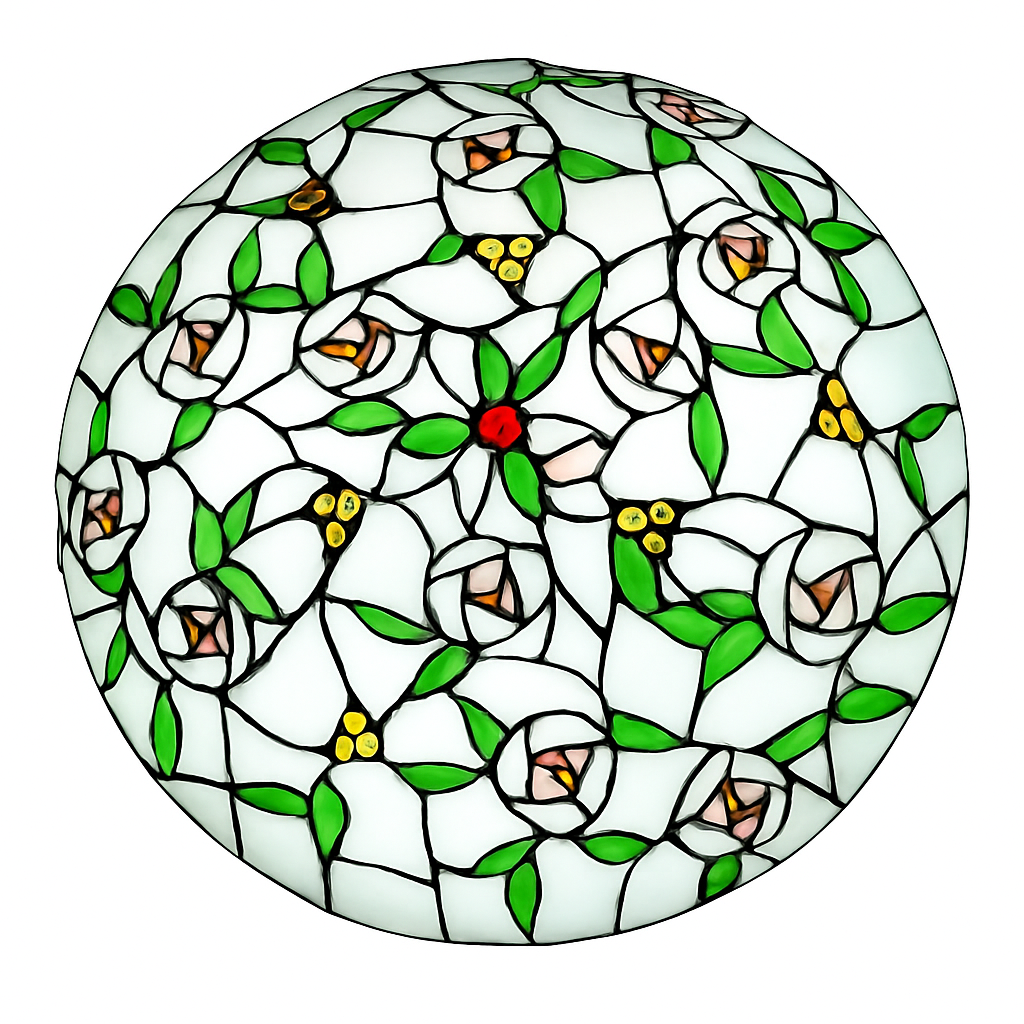 Plafonnier rond ultra-mince balcon couloir lampe de chambre à coucher pour enfants propriétaire Tiffany vitrail éclairage de décoration de la maison