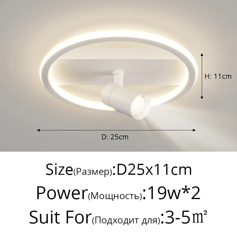 plafonnier sans aspiration magnétique monté en surface décoratif