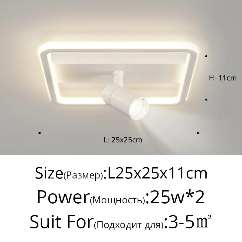 plafonnier sans aspiration magnétique monté en surface décoratif