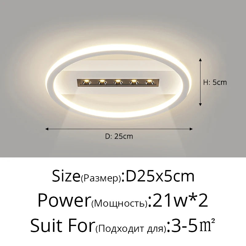plafonnier sans aspiration magnétique monté en surface décoratif