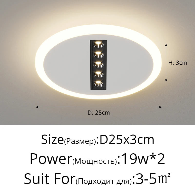 plafonnier sans aspiration magnétique monté en surface décoratif