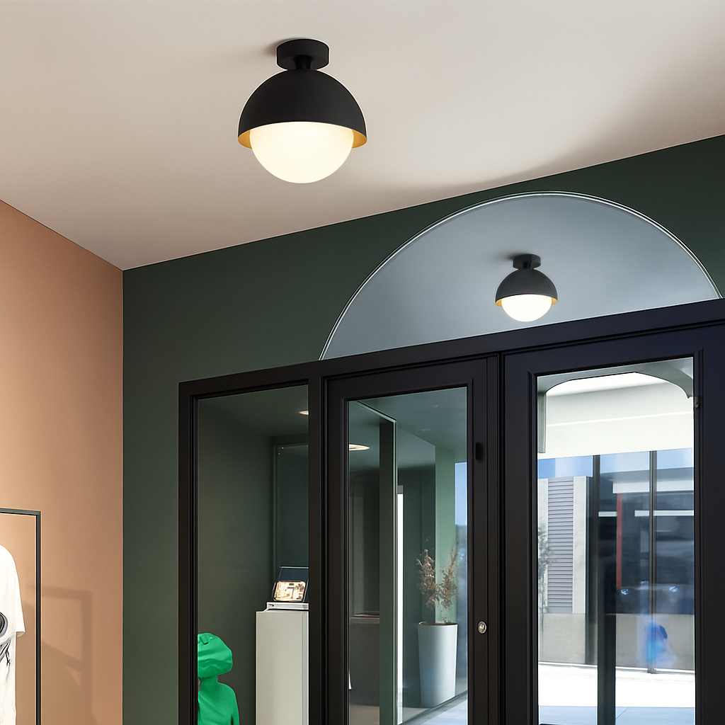 plafonnier semi-encastré led design moderne luminaire décoratif d'intérieur