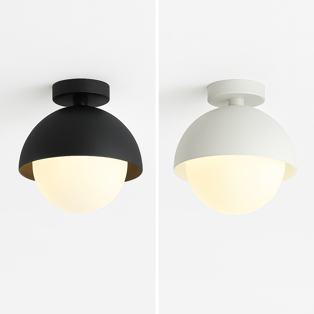 plafonnier semi-encastré led design moderne luminaire décoratif d'intérieur