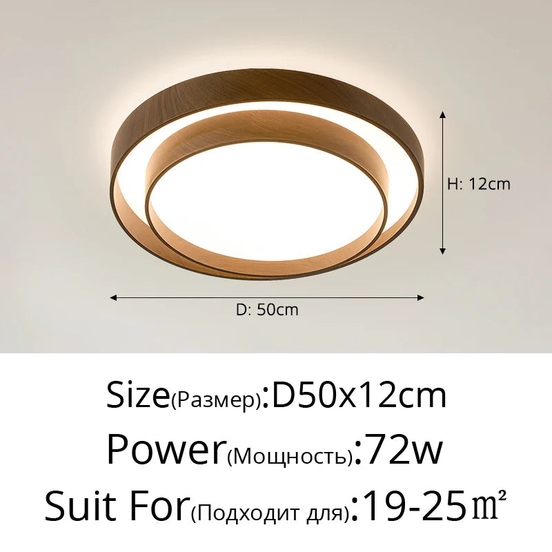plafonnier à spectre complet avec protection des yeux design wabi-sabi