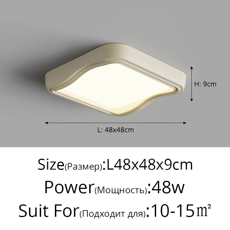 plafonnier à spectre complet protection des yeux grain de bois intelligent