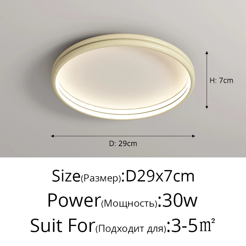 plafonnier à spectre complet style crème protection des yeux moderne