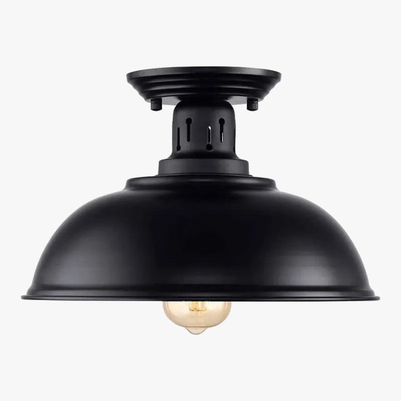 plafonnier style américain industriel rétro avec couvercle pot en maille de fer