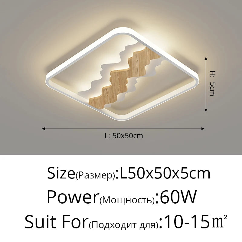 plafonnier style bois moderne minimaliste pour toute la maison