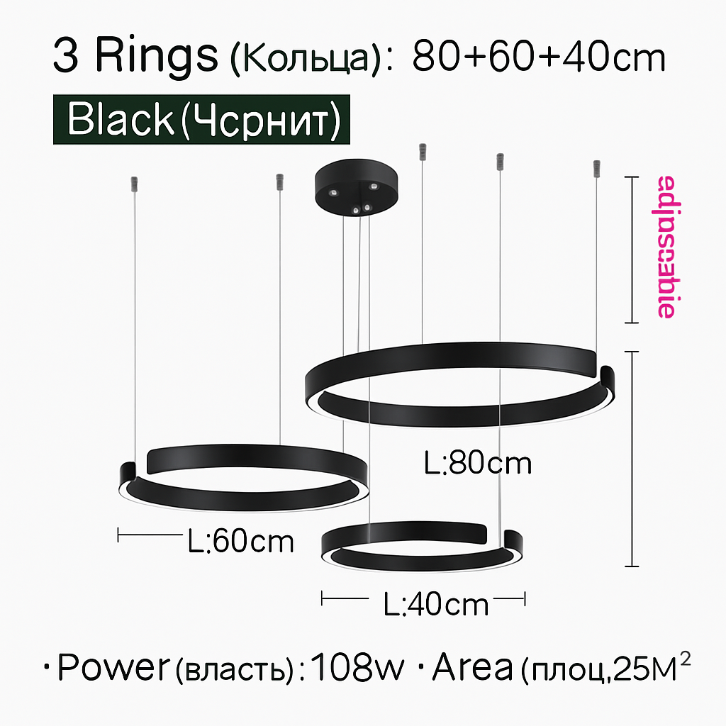 Plafonnier suspension lumière lustres pour salle à manger LED chambre salon nordique décor à la maison moderne lampes à anneau rond
