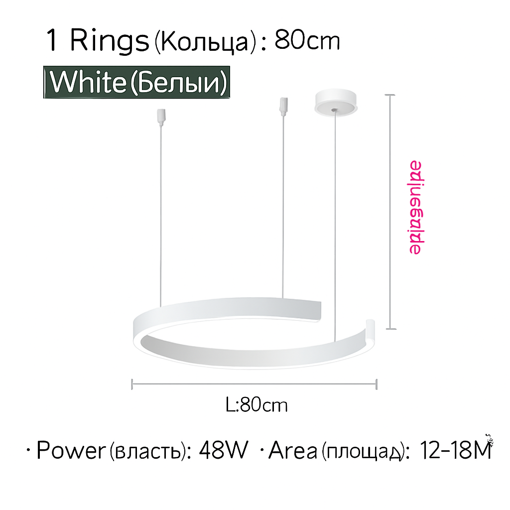 Plafonnier suspension lumière lustres pour salle à manger LED chambre salon nordique décor à la maison moderne lampes à anneau rond