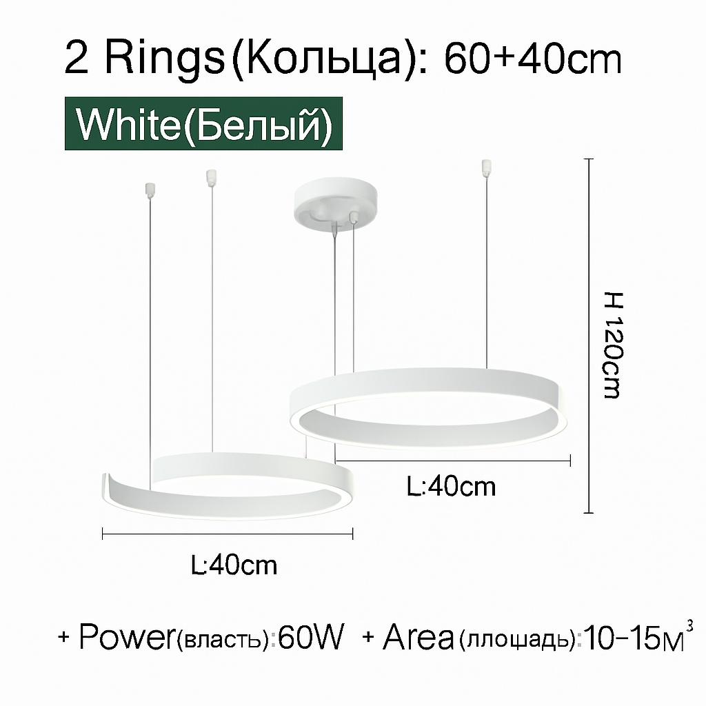 Plafonnier suspension lumière lustres pour salle à manger LED chambre salon nordique décor à la maison moderne lampes à anneau rond