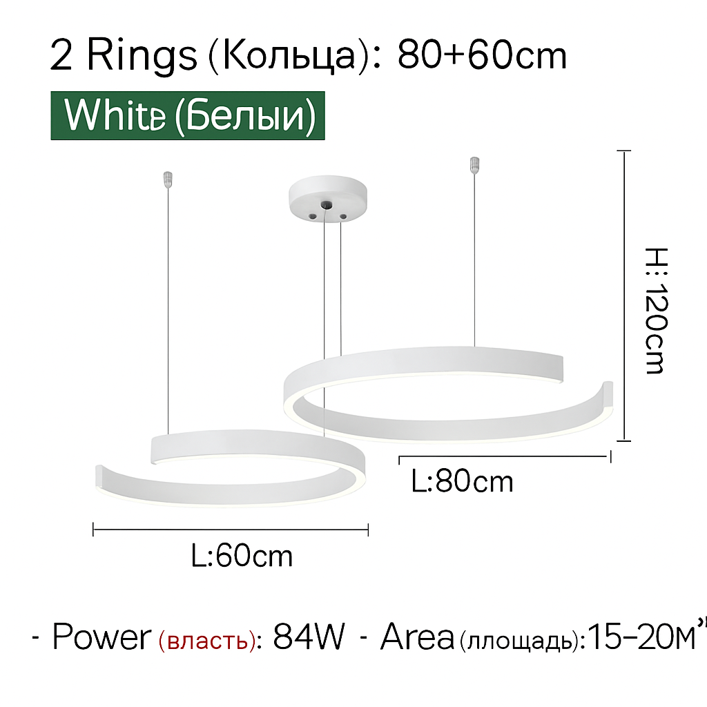 Plafonnier suspension lumière lustres pour salle à manger LED chambre salon nordique décor à la maison moderne lampes à anneau rond