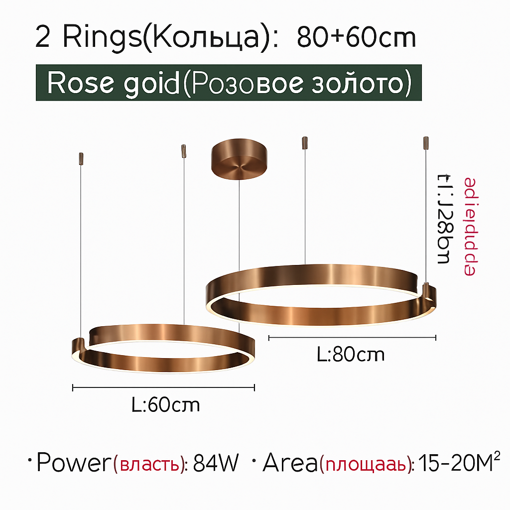 Plafonnier suspension lumière lustres pour salle à manger LED chambre salon nordique décor à la maison moderne lampes à anneau rond