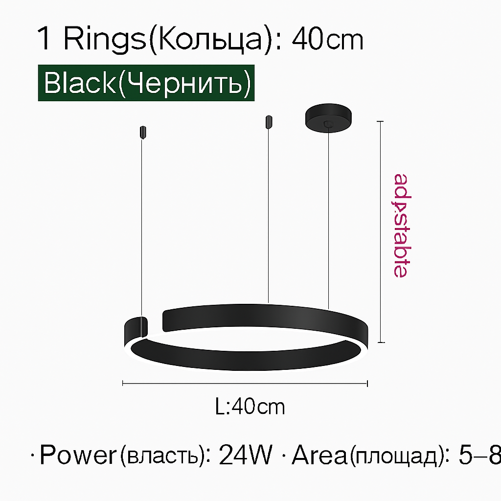 Plafonnier suspension lumière lustres pour salle à manger LED chambre salon nordique décor à la maison moderne lampes à anneau rond