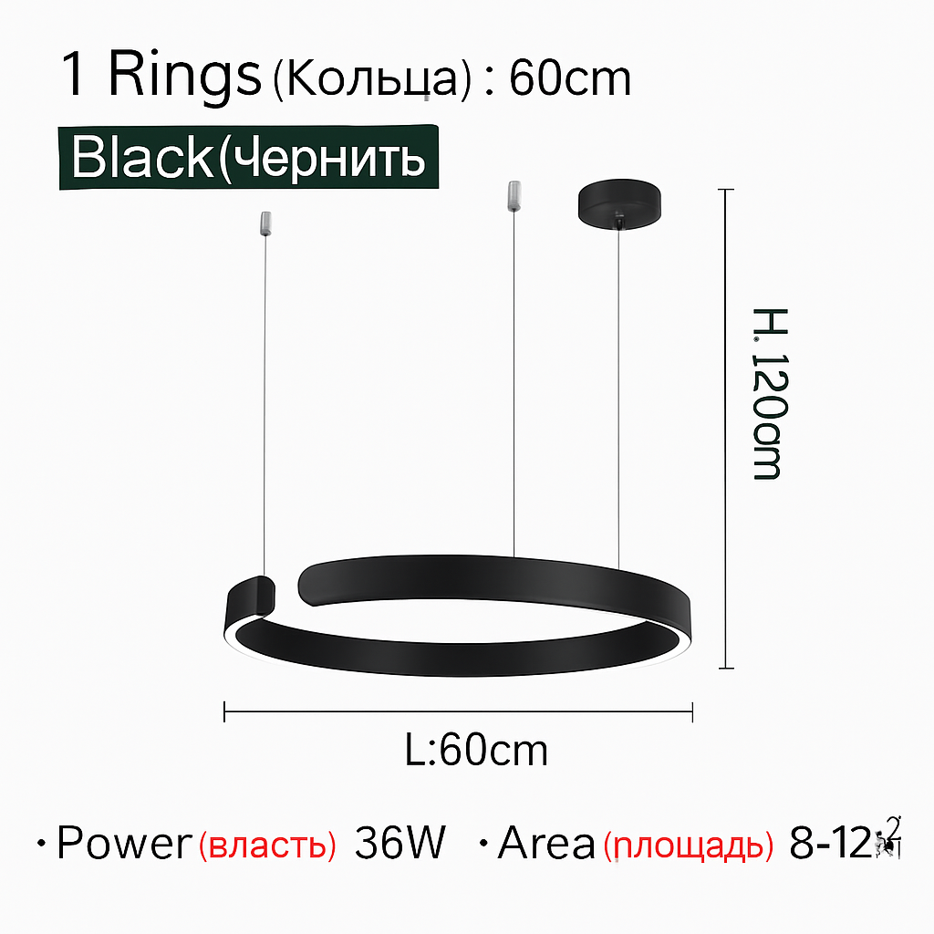 Plafonnier suspension lumière lustres pour salle à manger LED chambre salon nordique décor à la maison moderne lampes à anneau rond
