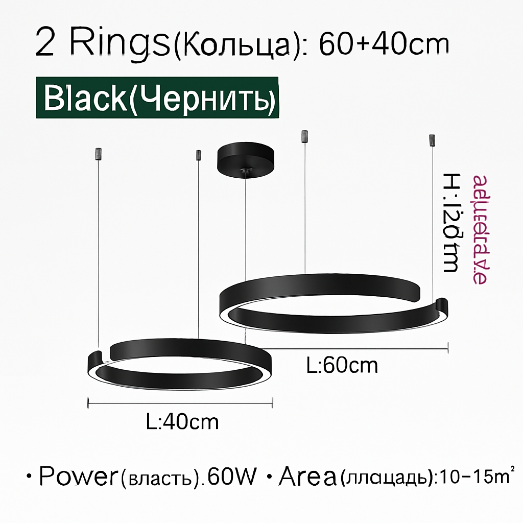 Plafonnier suspension lumière lustres pour salle à manger LED chambre salon nordique décor à la maison moderne lampes à anneau rond