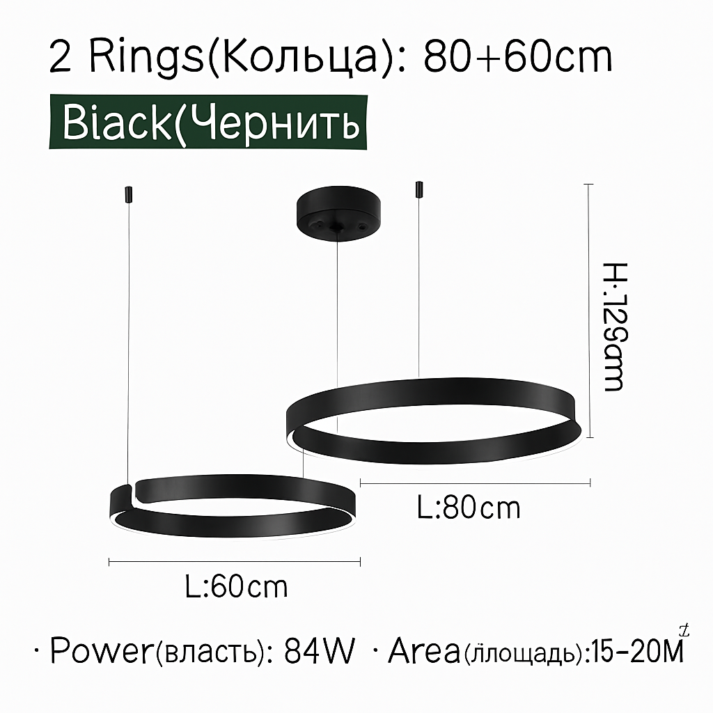Plafonnier suspension lumière lustres pour salle à manger LED chambre salon nordique décor à la maison moderne lampes à anneau rond