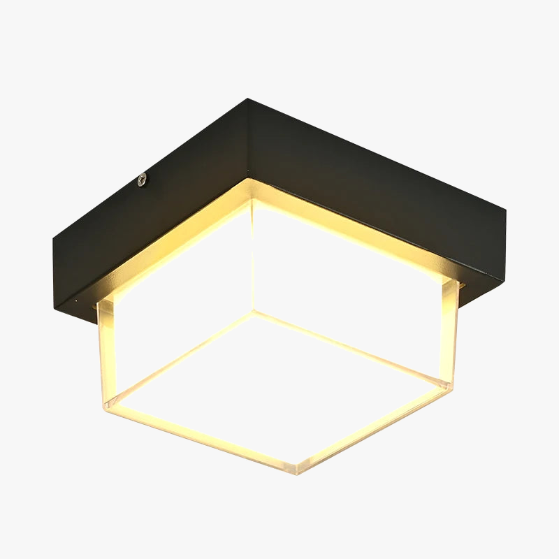 plafonnier étanche rond carré pour jardin balcon lumineux