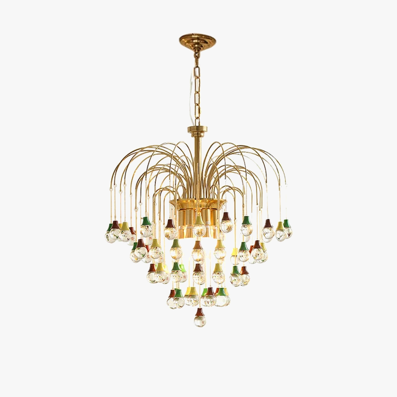 plafonnier tendance angel's tear en cristal lumineux élégant pour intérieur