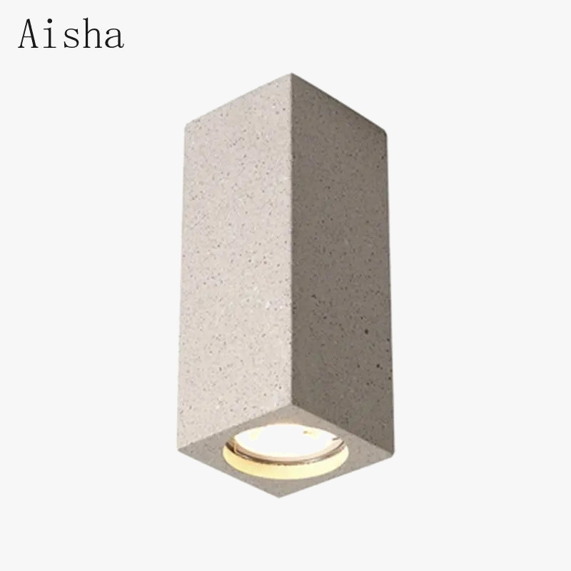 plafonnier terrazzo led en ciment style industriel pour intérieur moderne